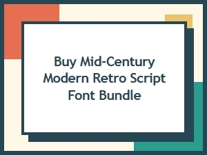 Buy a Mid-Century Modern Retro Script Font Bundle